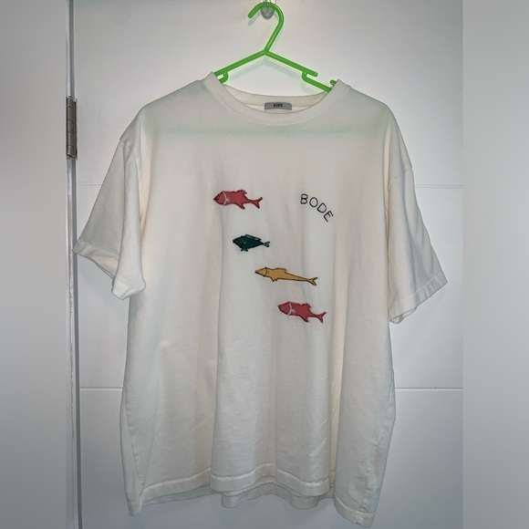 Bode Fish Appliqué Cotton T-Shirt Men’s Size Small AUTHENTIC - Picture 5 of 9